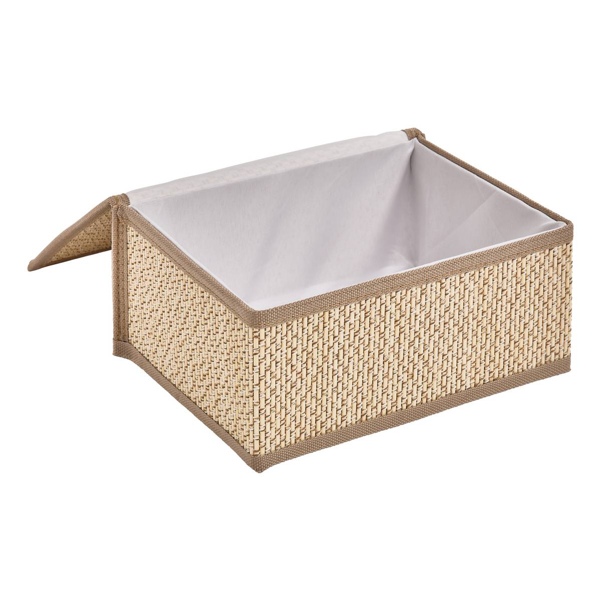 Set de 3 boîtes de rangement, l.25/30/35 cm, beige Stemy