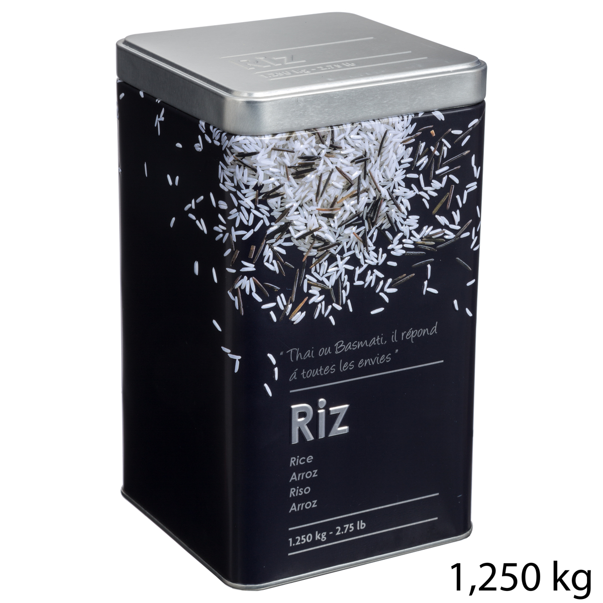 Lot de 3 boîtes de conservation, 0,5/1kg Black edition