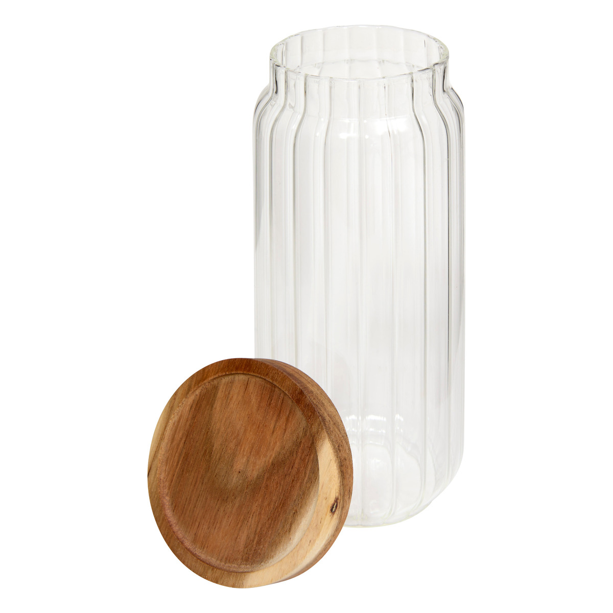 Lot de 3 bocaux, verre, couvercle acacia 0,5/1/1,4l Harmony