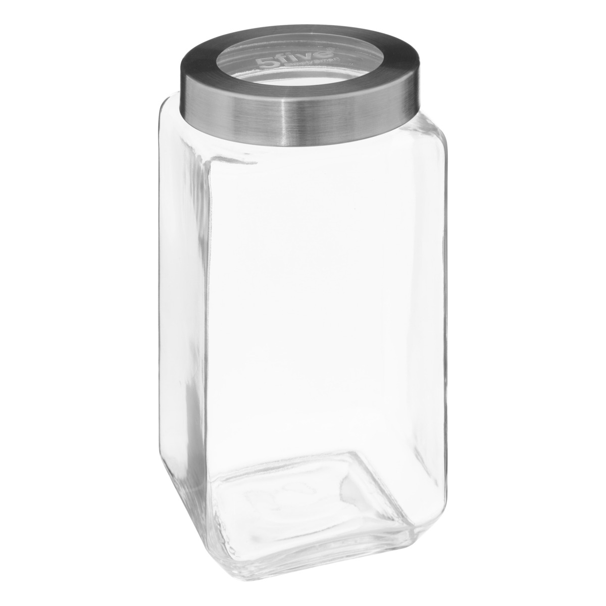 Lot de 2 bocaux, verre, couvercle contour acier, 1,6/2l Miro