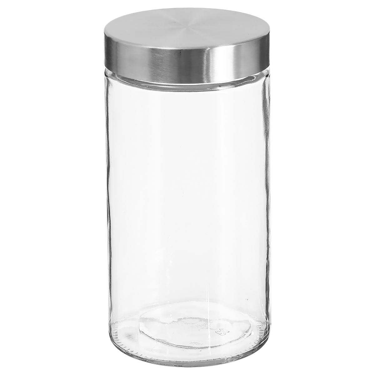Lot de 2 bocaux, verre, couvercle inox, 0,75/1l Nixo