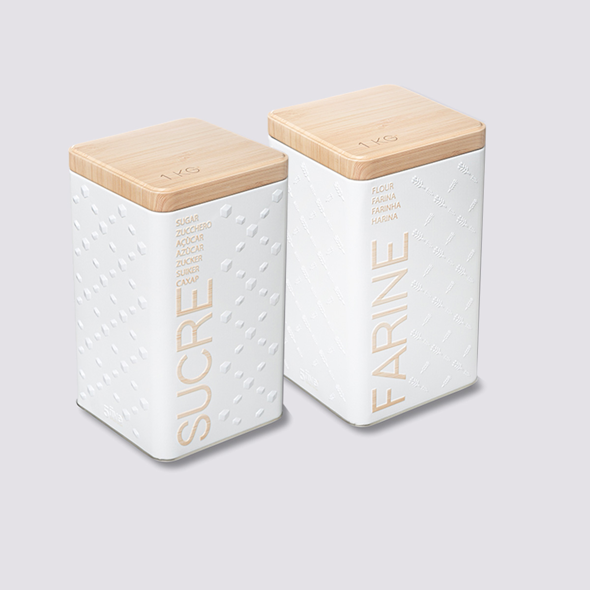 Lot de 2 boîtes de conservation, 1kg Scandi edition