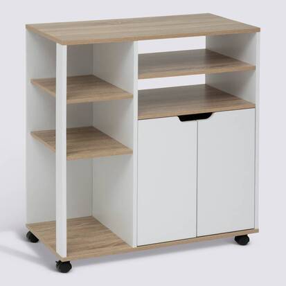 Desserte 76x39,5x85 cm, blanc Eat up