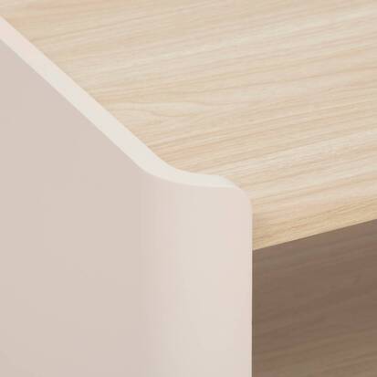 Table basse, blanc ivoire Roundy