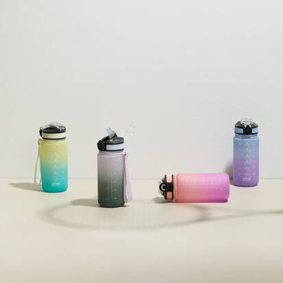 Bouteille avec paille, 0,6l 