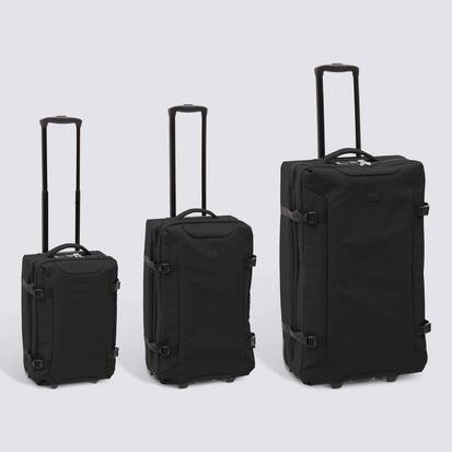 Set de 3 valises souples, 2 roues, fermeture tsa, noir 