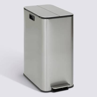 Poubelle 54 l, argent Delta