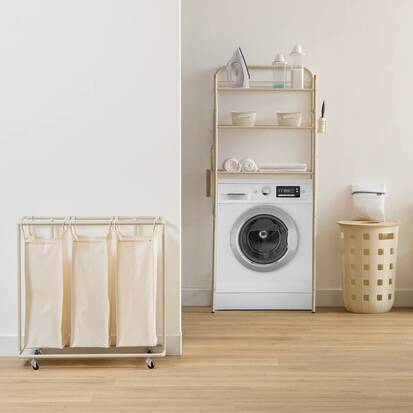 Panier à linge, 48 l, beige Linea