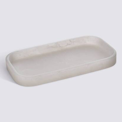 Plateau, 20,5x11,5x2,2 cm, blanc Cloudy