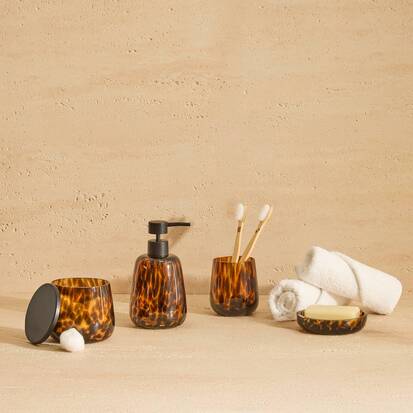 Porte-brosse à dents, marron Dotty