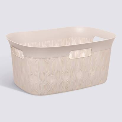 Panier en polypropylène, 38l, blanc Leaf