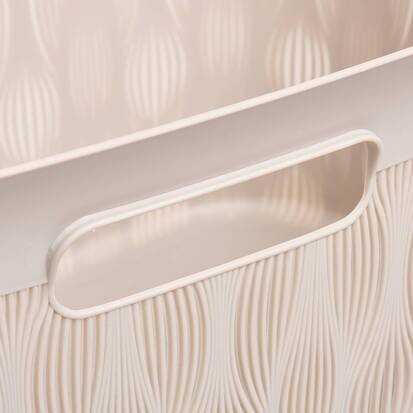 Panier en polypropylène, 38l, blanc Leaf