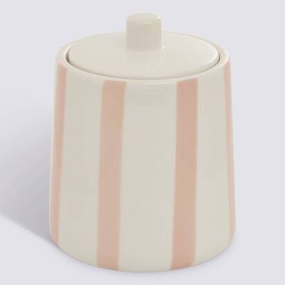 Pot à cotons, rose Strio