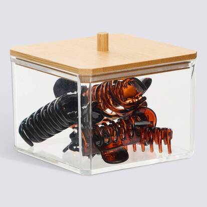 Boite à pinces pour cheveux, 6 pinces, beige Selena