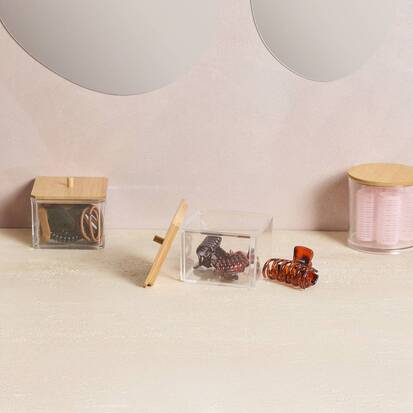 Boite à pinces pour cheveux, 6 pinces, beige Selena