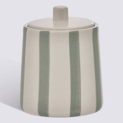 Pot à cotons, vert céladon Strio