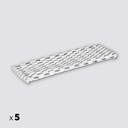 Lot de 5 serpillères microfibres pour balai téléscopique 