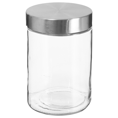 Lot de 2 bocaux, verre et inox, 0,75/1,2l Nixo