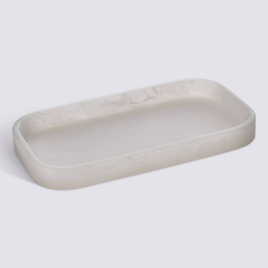 Plateau, 20,5x11,5x2,2 cm, blanc Cloudy