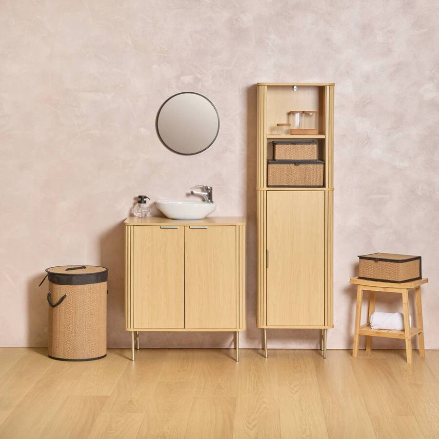 Panier à linge, 48 l, blanc Stemy