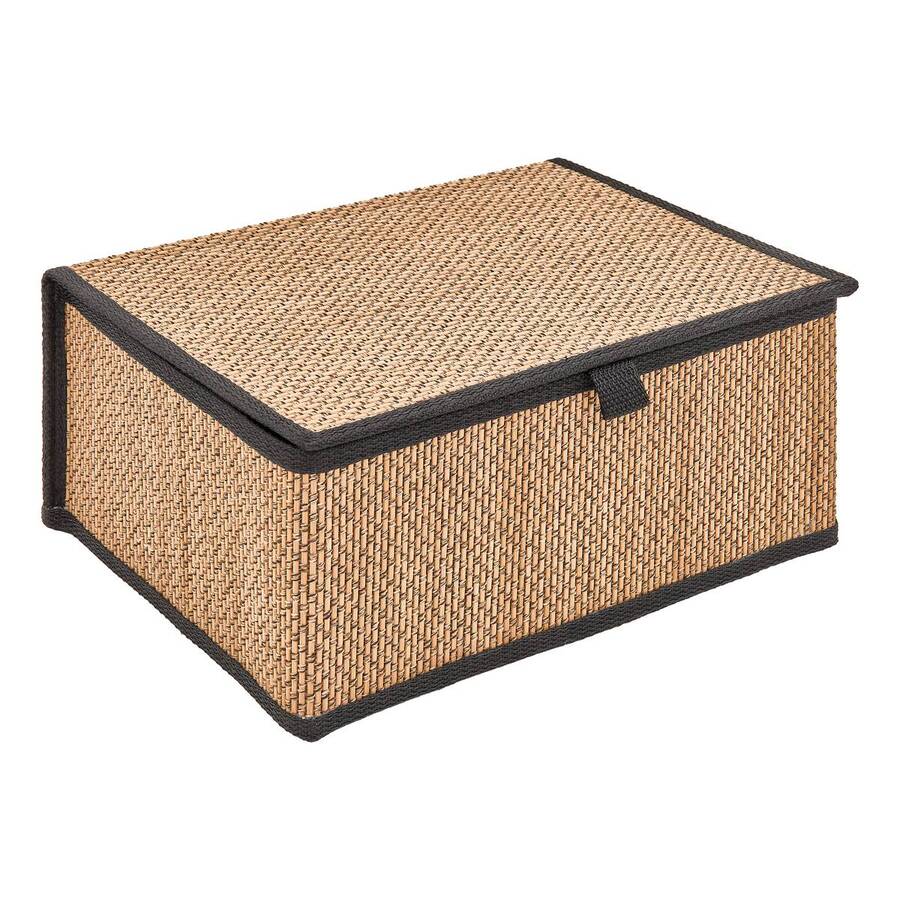 Set de 3 boîtes de rangement, l.25/30/35 cm, noir Stemy