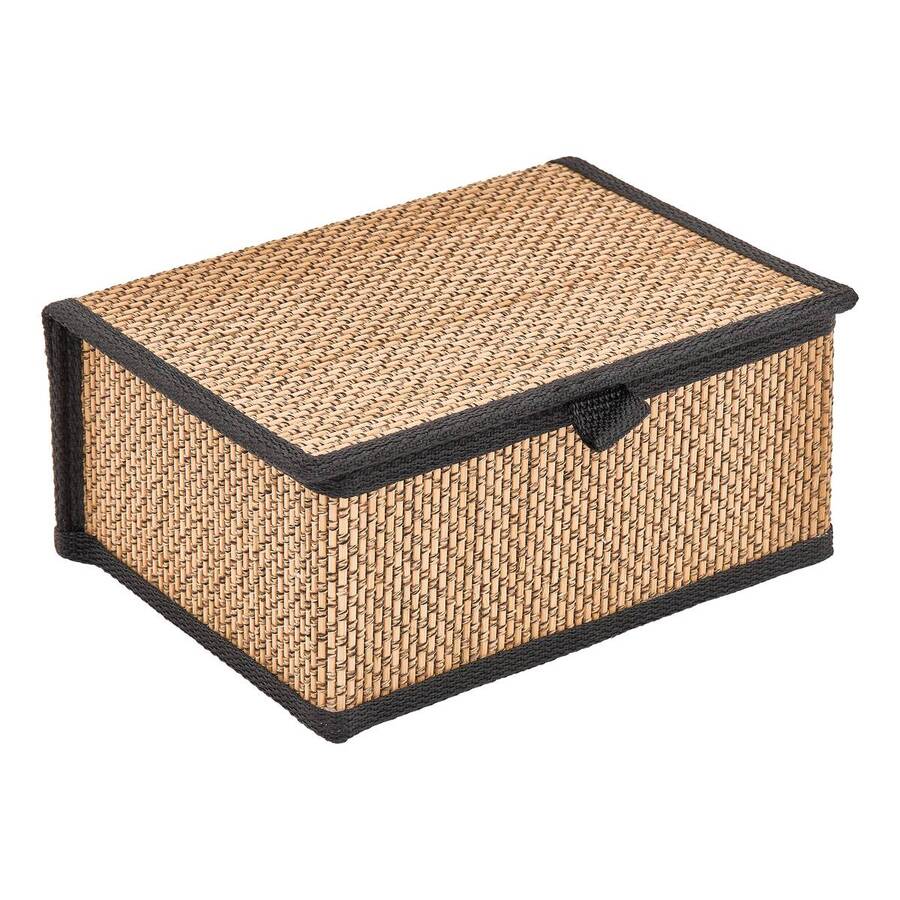 Set de 3 boîtes de rangement, l.25/30/35 cm, noir Stemy