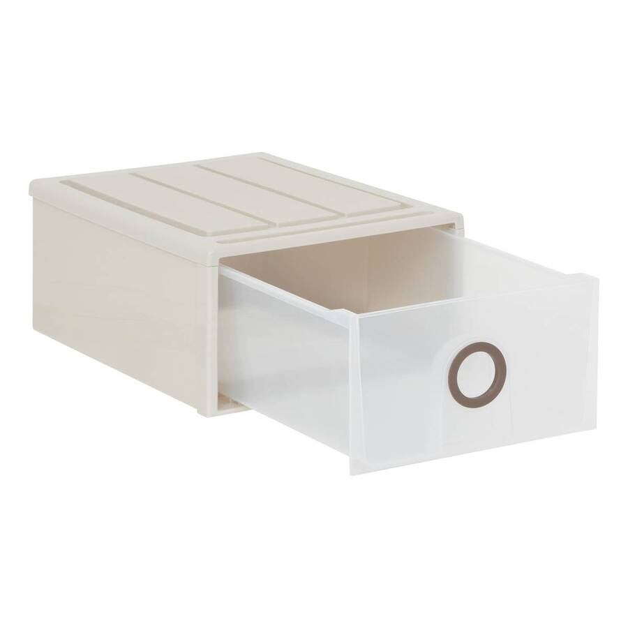 Tiroir en polypropylène, 8,5l, beige Tide'n stak