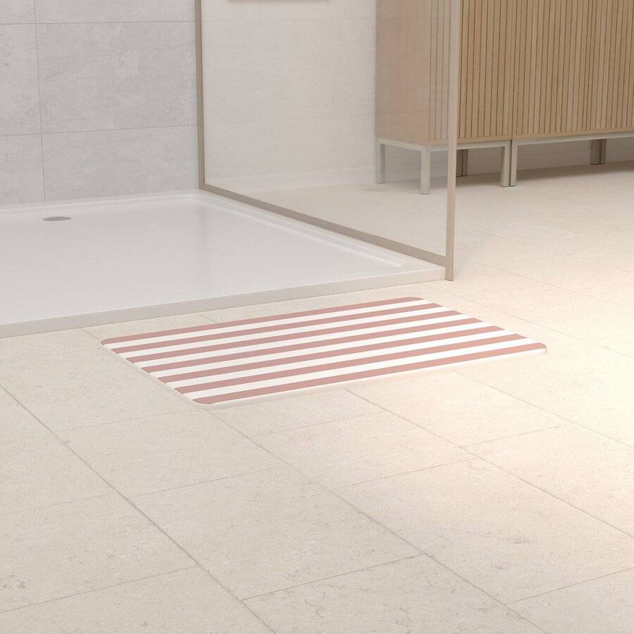 Tapis diatomite, 39 x 60 cm, rose Strio