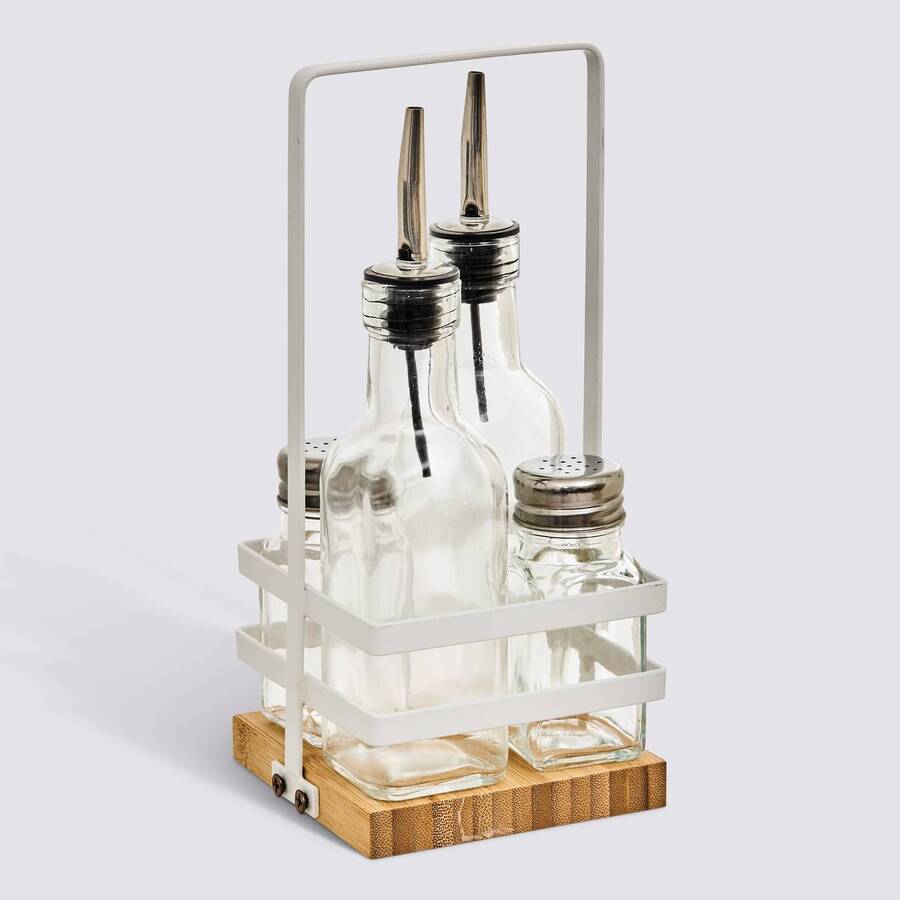 Set bouteille huile/vinaigre et condiments Balm