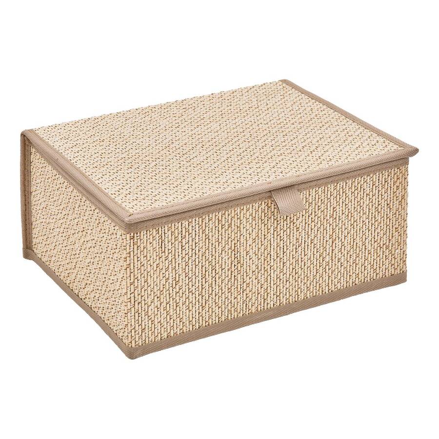 Set de 3 boîtes de rangement, l.25/30/35 cm, beige Stemy