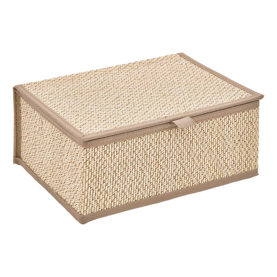 Set de 3 boîtes de rangement, l.25/30/35 cm, beige Stemy