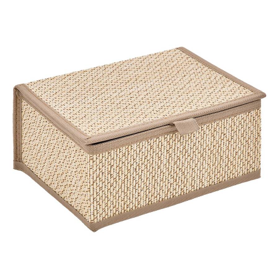 Set de 3 boîtes de rangement, l.25/30/35 cm, beige Stemy