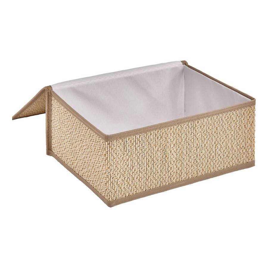 Set de 3 boîtes de rangement, l.25/30/35 cm, beige Stemy