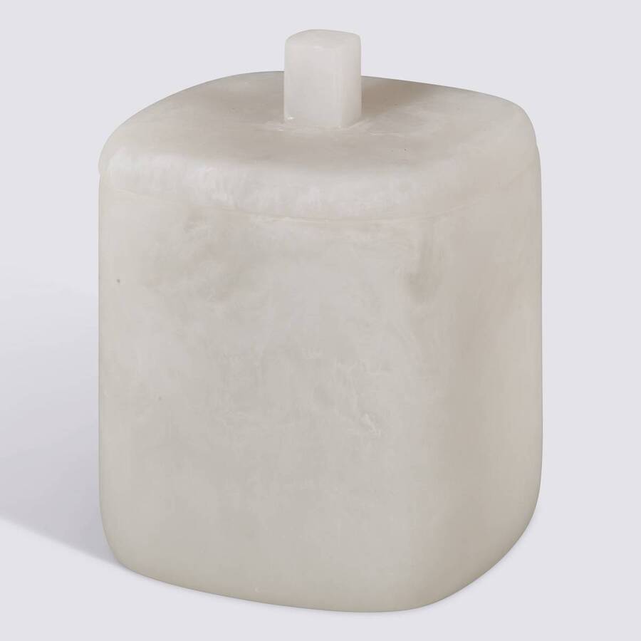 Pot à cotons, blanc Cloudy