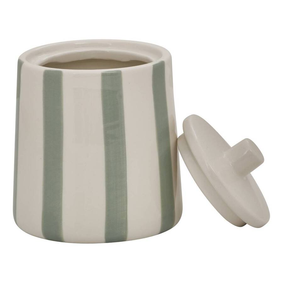 Pot à cotons, vert céladon Strio