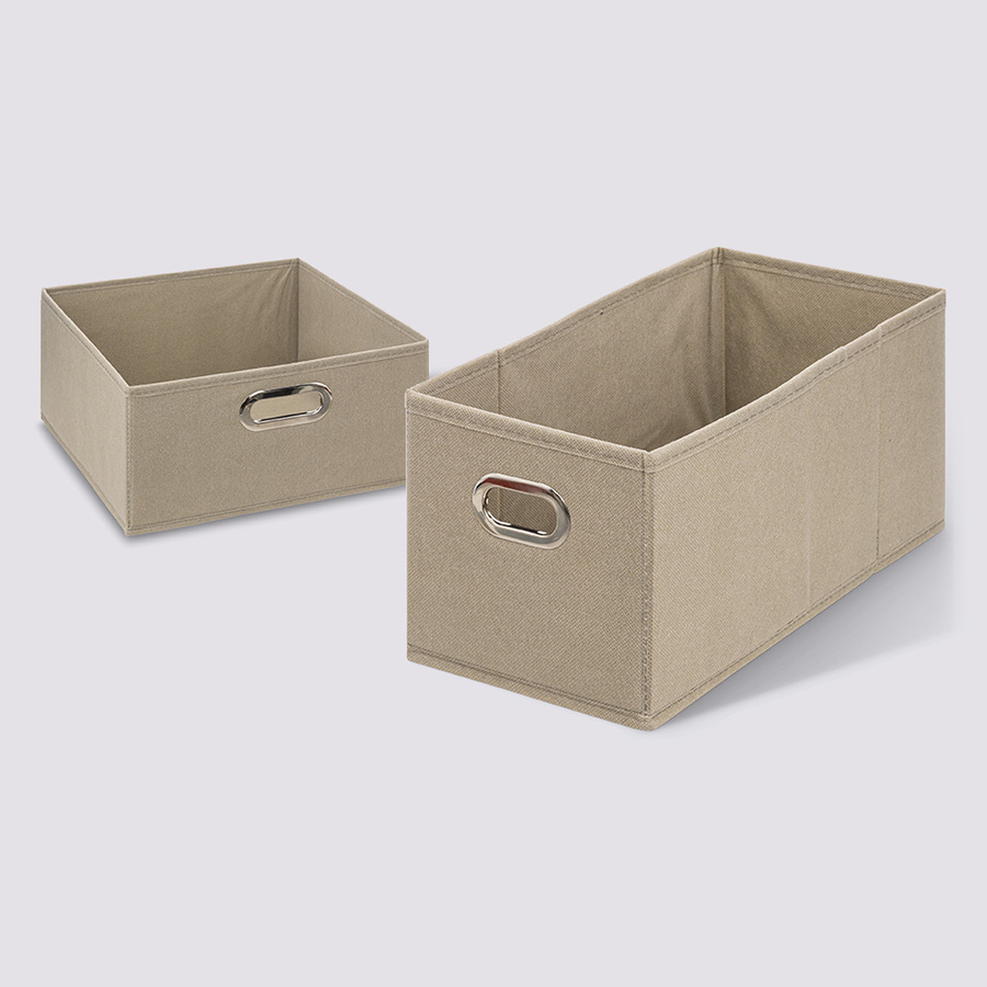 Lot de 2 paniers de rangement, lin, plusieurs dimensions Mix'n modul