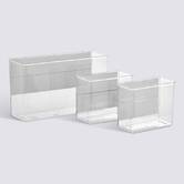 Lot de 3 organiseurs aimantés, l.28/7,5 cm, transparent Lino