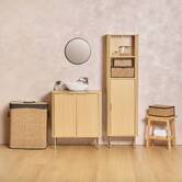 Set de 3 boîtes de rangement, l.25/30/35 cm, noir Stemy