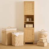 Set de 3 boîtes de rangement, l.25/30/35 cm, beige Stemy