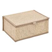 Set de 3 boîtes de rangement, l.25/30/35 cm, beige Stemy