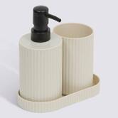 Accessoires de salle de bain, 300 ml, beige 
