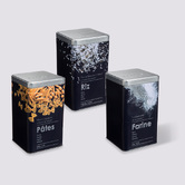 Lot de 3 boîtes de conservation, 0,5/1kg Black edition