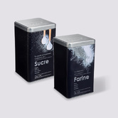 Lot de 2 boîtes de conservation, 1/1,5kg Black edition