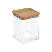 Lot de 2 boîtes de conservation, couvercle bambou, 0,5/1l Eske bambou