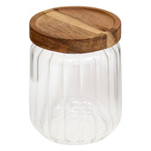 Lot de 3 bocaux, verre, couvercle acacia, 0,3/0,5/1l Harmony