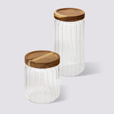 Lot de 2 bocaux, 0,5/1l Harmony