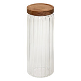 Lot de 3 bocaux, verre, couvercle acacia 0,5/1/1,4l Harmony