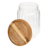 Lot de 3 bocaux, verre, couvercle acacia 0,5/1/1,4l Harmony