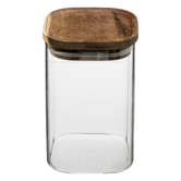 Lot de 3 bocaux, verre, couvercle acacia, 0,6/1/2l Hermet