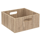 Lot de 2 paniers de rangement, effet chêne naturel, plusieurs dimensions Mix'n modul